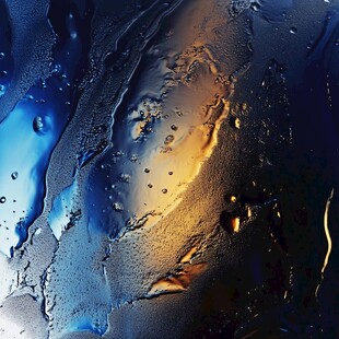 水滴折射下的奇幻光影世界