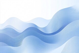 蓝色渐变波浪抽象背景图