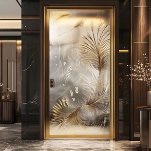 奢华金纹艺术入户大门