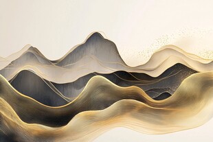 水墨山峦 灵动线条之美