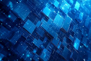 蓝色科技方块背景图案