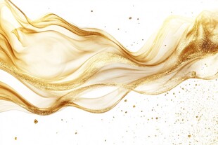 金色飘带特效背景图