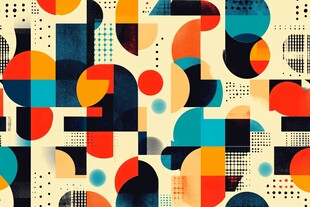 几何抽象多彩图案背景