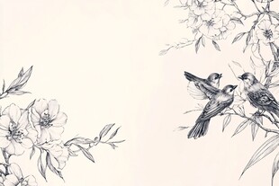 花鸟墨韵图
