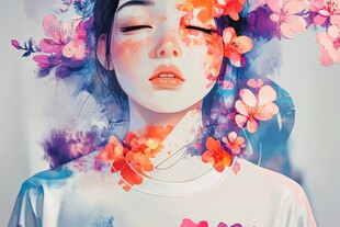 梦幻花卉少女唯美艺术形象