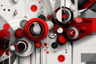 红灰几何抽象动感图案