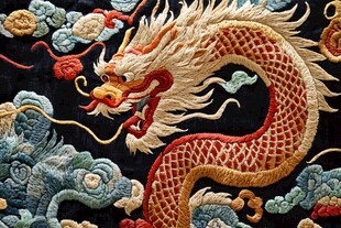龙纹刺绣 传统工艺之美