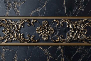 黑金雕花饰边 尽显奢华