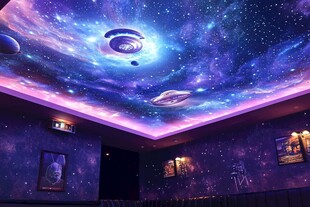 梦幻星空主题室内天花板