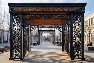 铁艺雕花长廊 精致美观