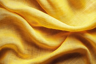 金黄柔软布料纹理特写