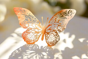 镂空蝴蝶 光影下的精致艺术