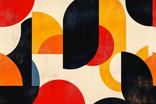 抽象几何图案艺术画作