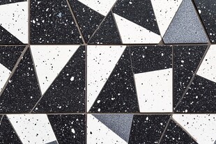 黑白几何图案瓷砖纹理