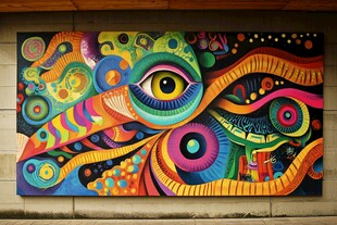 多彩奇幻之眼涂鸦艺术