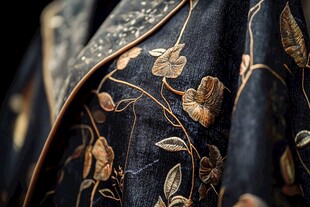 中式刺绣华服精致细节