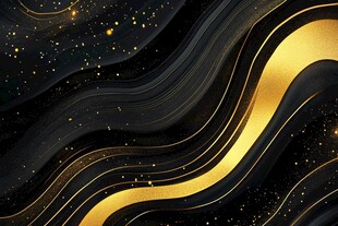黑金波浪背景 闪耀质感