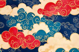 中式古典云纹图案背景
