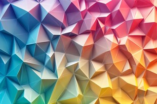多彩多边形立体几何背景图