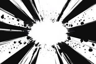 黑白放射动感抽象背景图