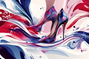 梦幻高跟鞋的色彩艺术之旅