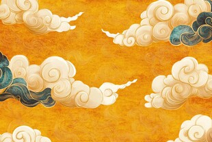 中式古典祥云图案背景