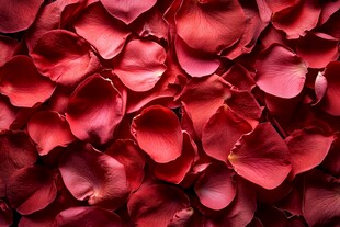 浪漫红玫瑰花瓣背景图