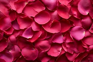 深红玫瑰花瓣特写