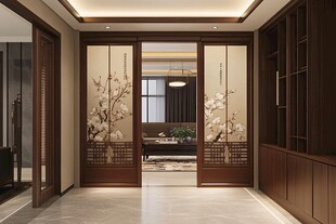 中式典雅玄关设计展示