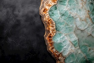 翠绿玛瑙切片 质感纹理