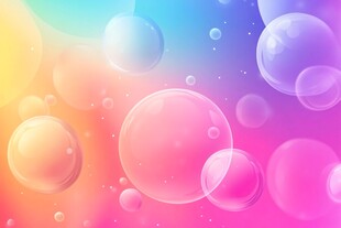 梦幻彩色气泡背景图