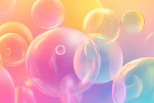 梦幻多彩泡泡背景图