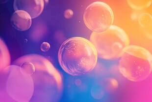 梦幻彩色泡泡背景图