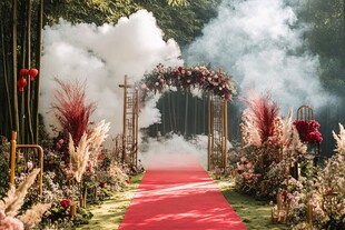 森系梦幻户外婚礼浪漫场景