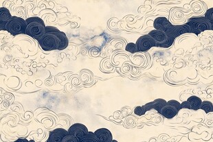 中式传统云纹图案背景