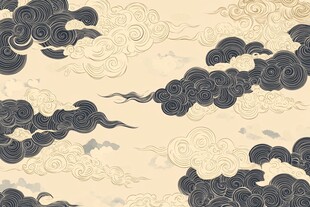 中式古典云纹图案背景