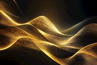 金色动感光波背景图