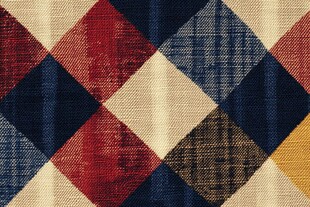 多彩菱形拼接织物纹理