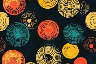 多彩圆圈图案背景纹理