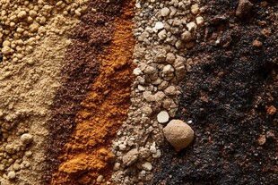 多样土壤质地特写