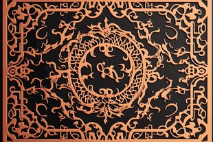 中式龙纹镂空雕花图案