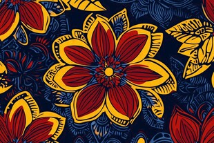 绚丽花卉图案背景设计