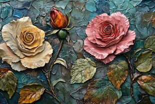 立体玫瑰艺术装饰画