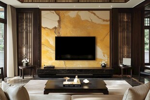 中式客厅电视墙豪华设计
