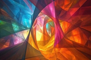 炫彩几何抽象艺术图案