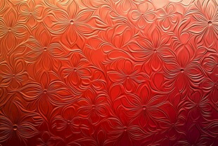 红色花卉纹理背景图案