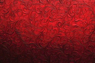 红色华丽花纹背景图案