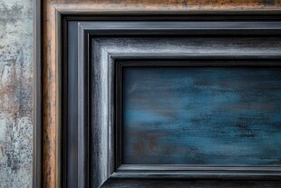 复古画框中的艺术画作