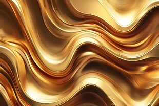 金色动感波浪纹理背景