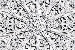 精美立体雕花图案